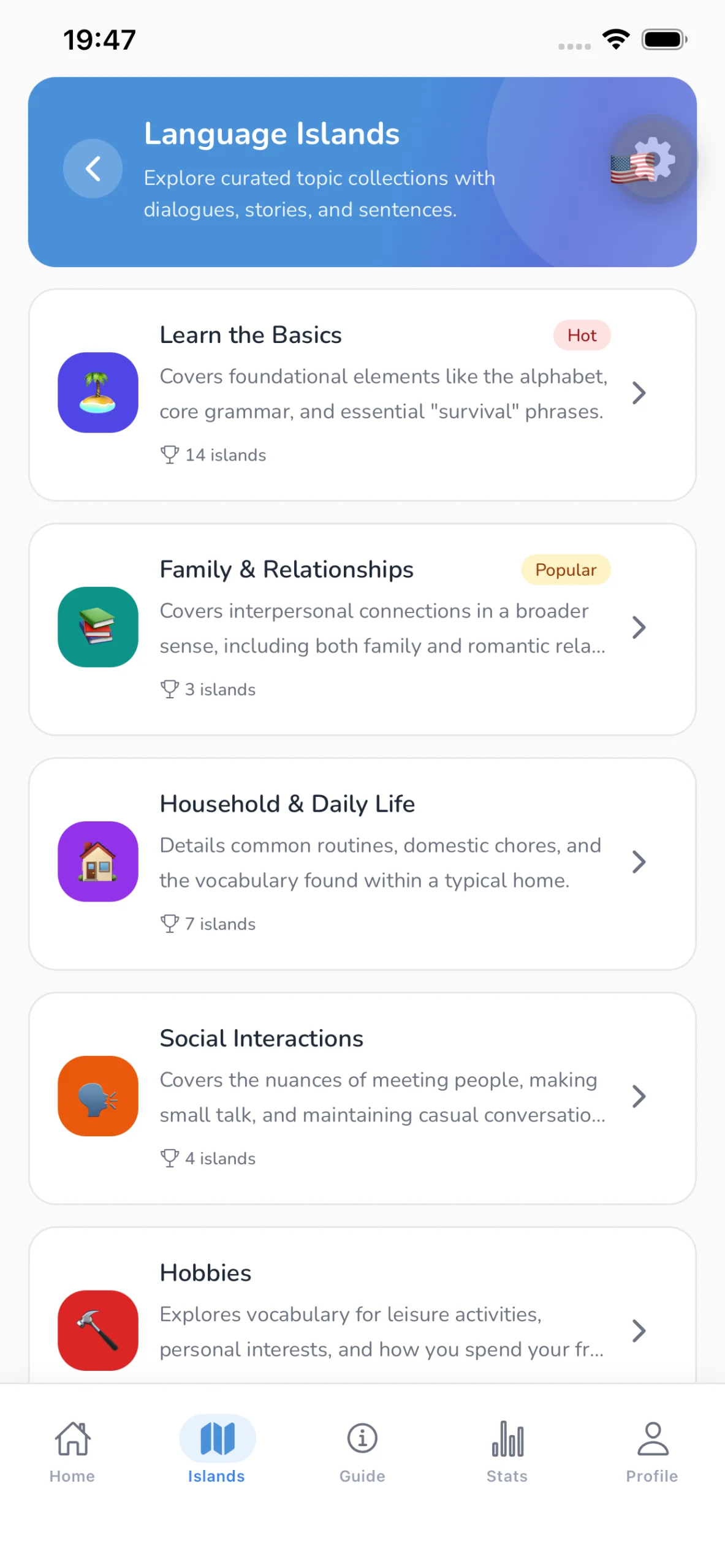 Aperçu de l'application HyperLingua 4