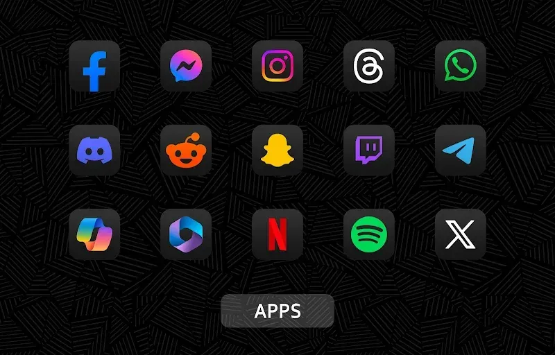 iDarkOS 18 - Icon Pack tangkapan layar 5