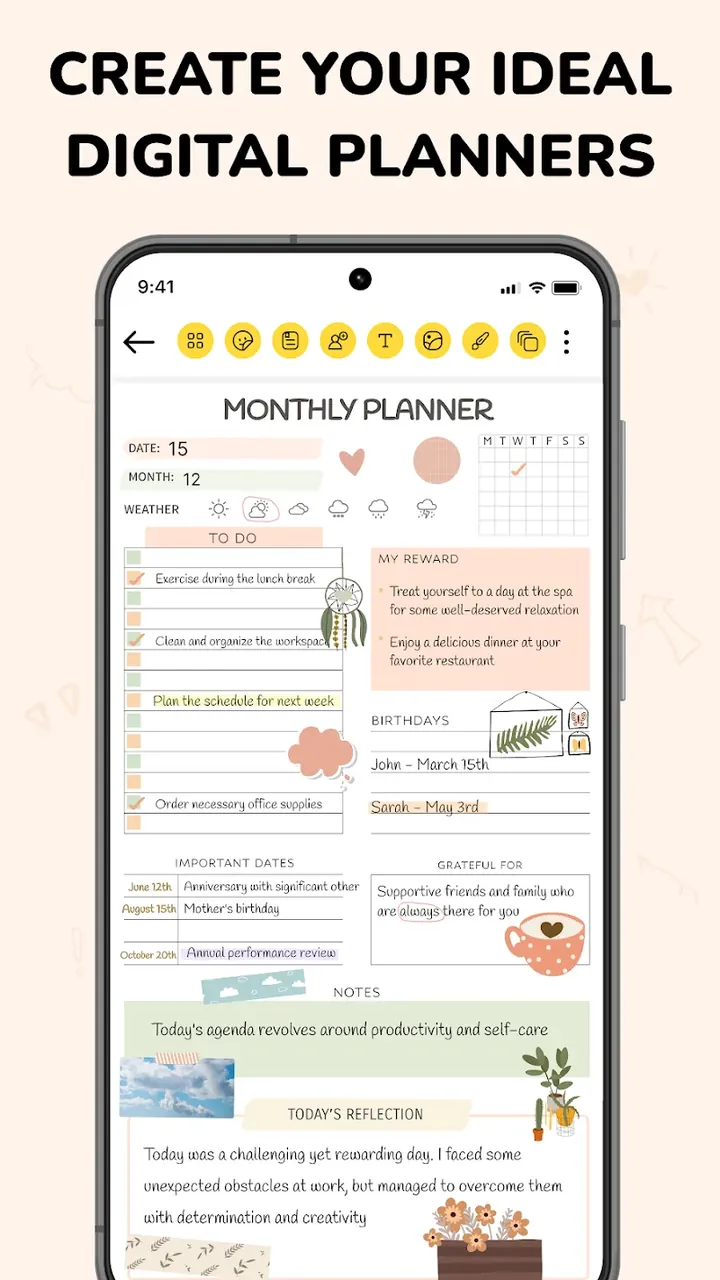 Journal : Notes, Agenda, PDF capture d'écran 3