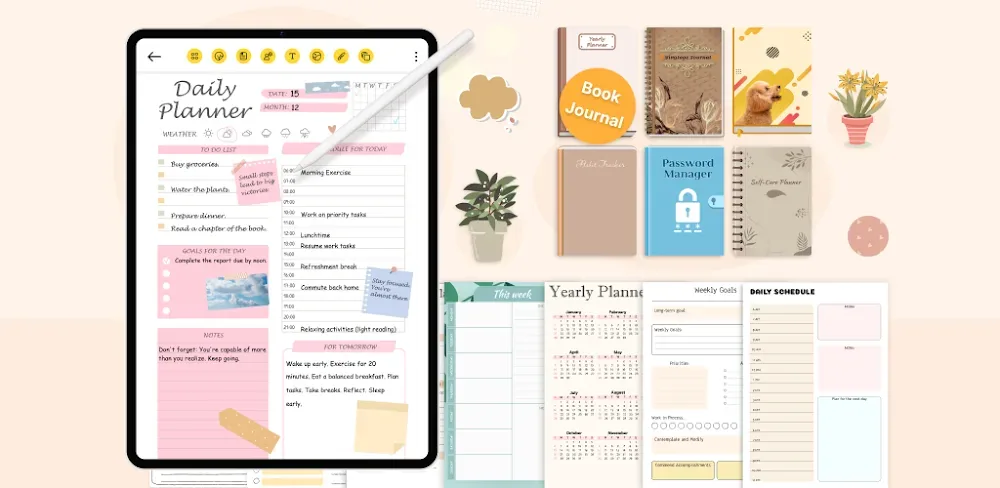 Journal : Notes, Agenda, PDF capture d'écran 1