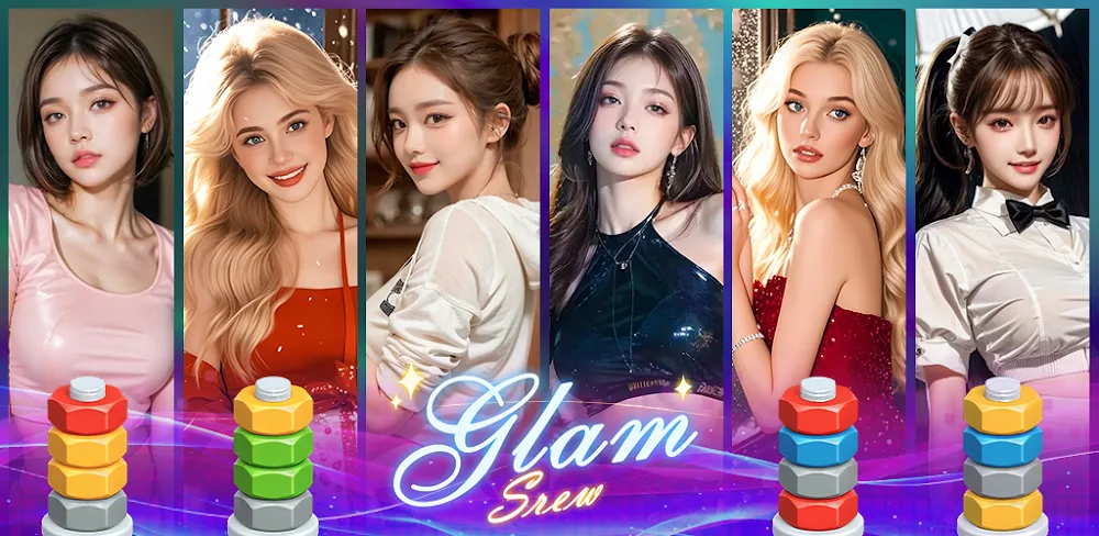 Capture d'écran de gameplay Glam Screw Puzzle 1