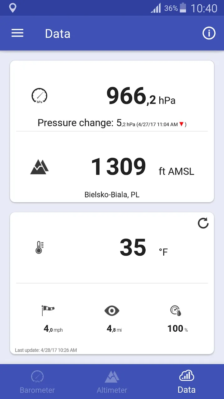 Capture d'écran 5 Barometer & Altimeter
