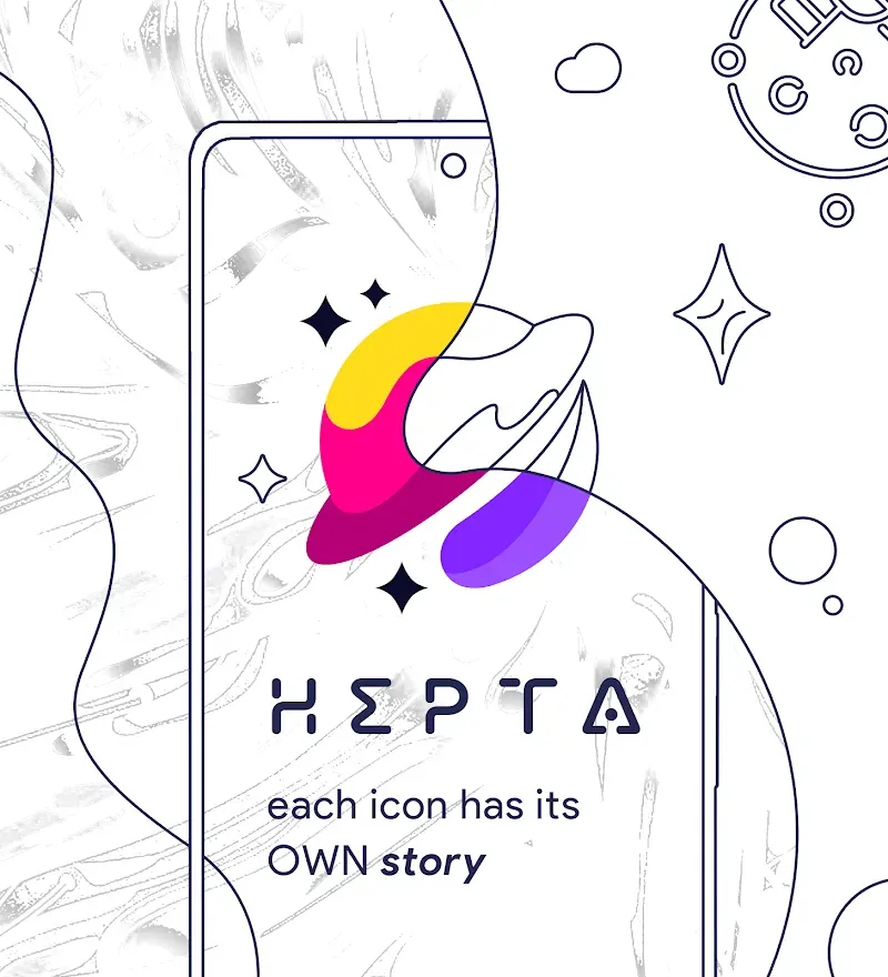 Capture d'écran 2 de Hepta Theme, Icons, Widgets