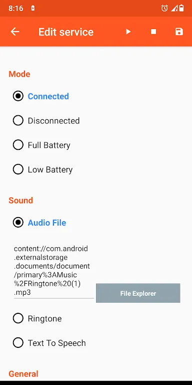 Captura de pantalla 5 de Battery Sound Notification