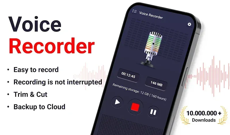 Aperçu de l'application Voice Recorder 2