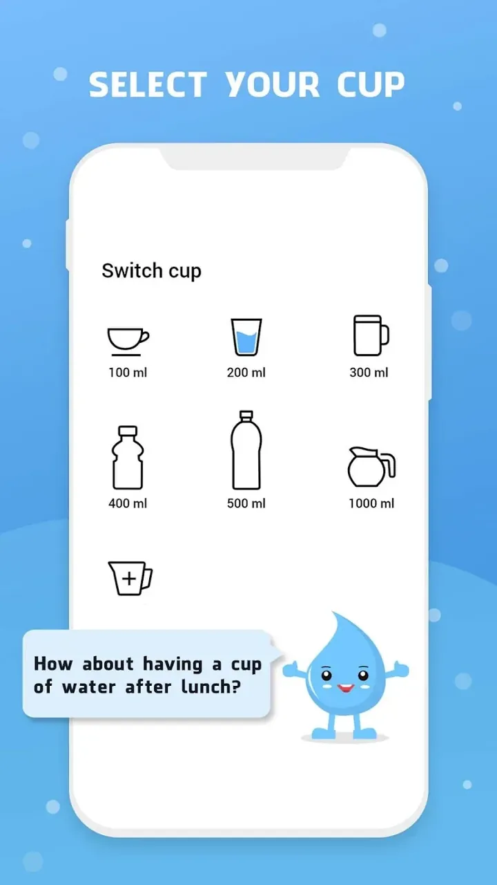 Aperçu de l'application Drink Water Reminder 3