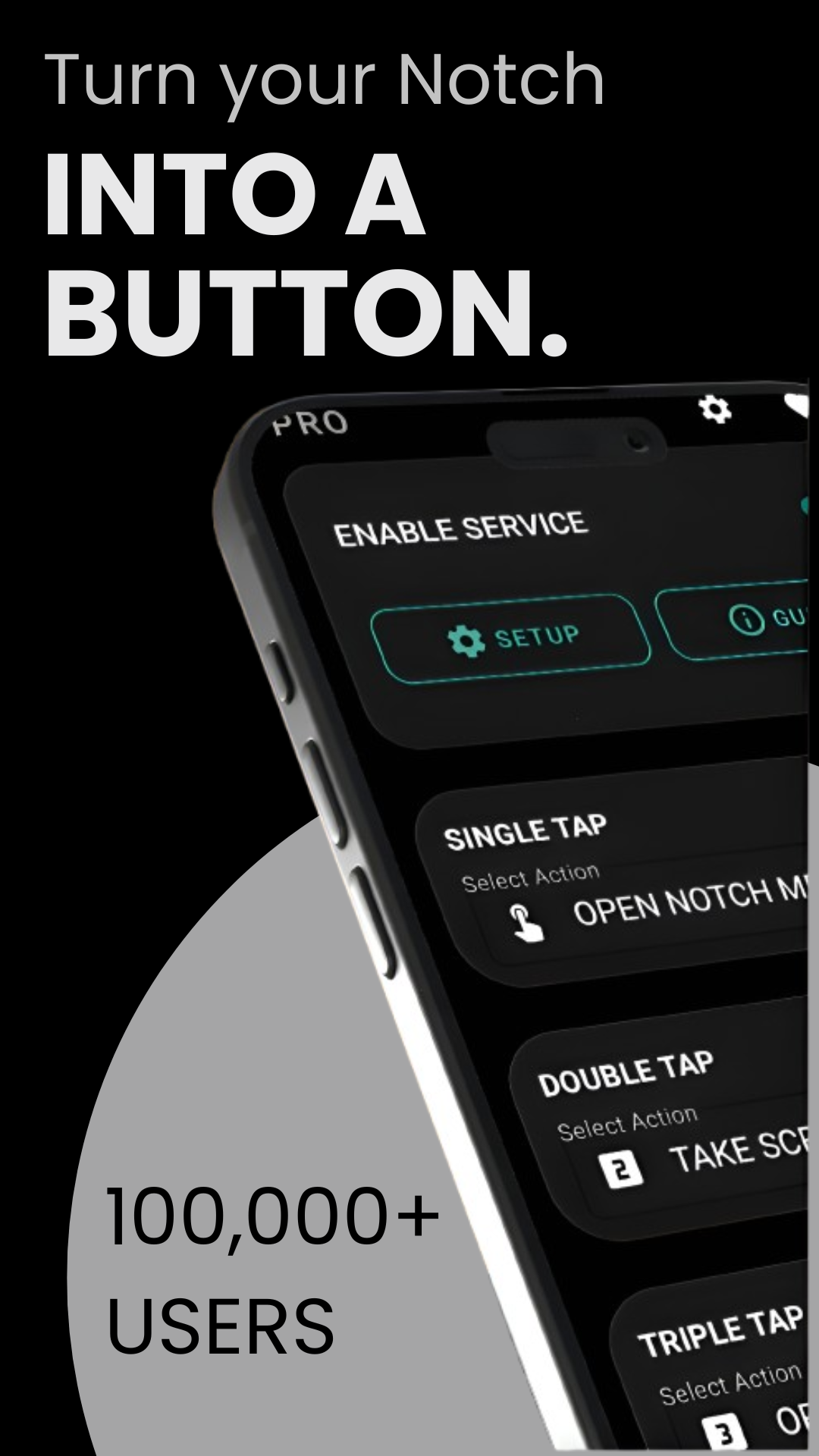 Capture d'écran 2 de Notch Touch: Dynamic Gestures