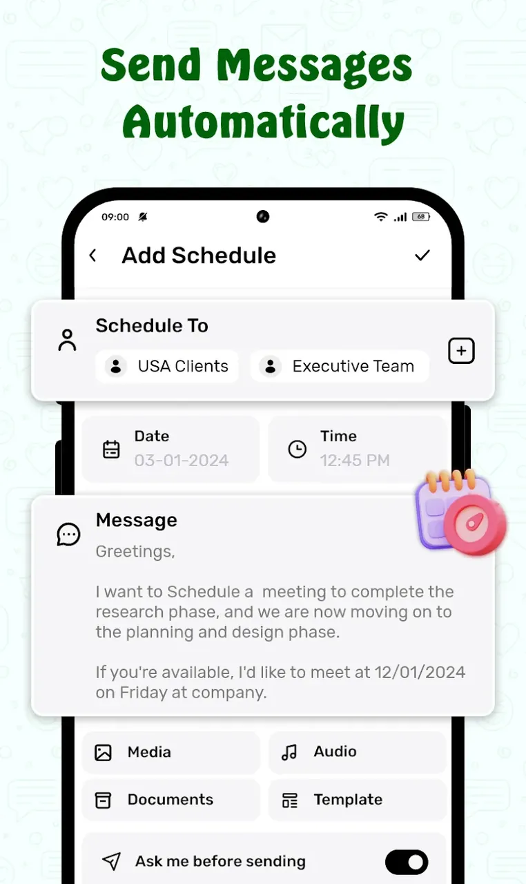 ScheduleUP : Auto Text Reply capture d'écran 2