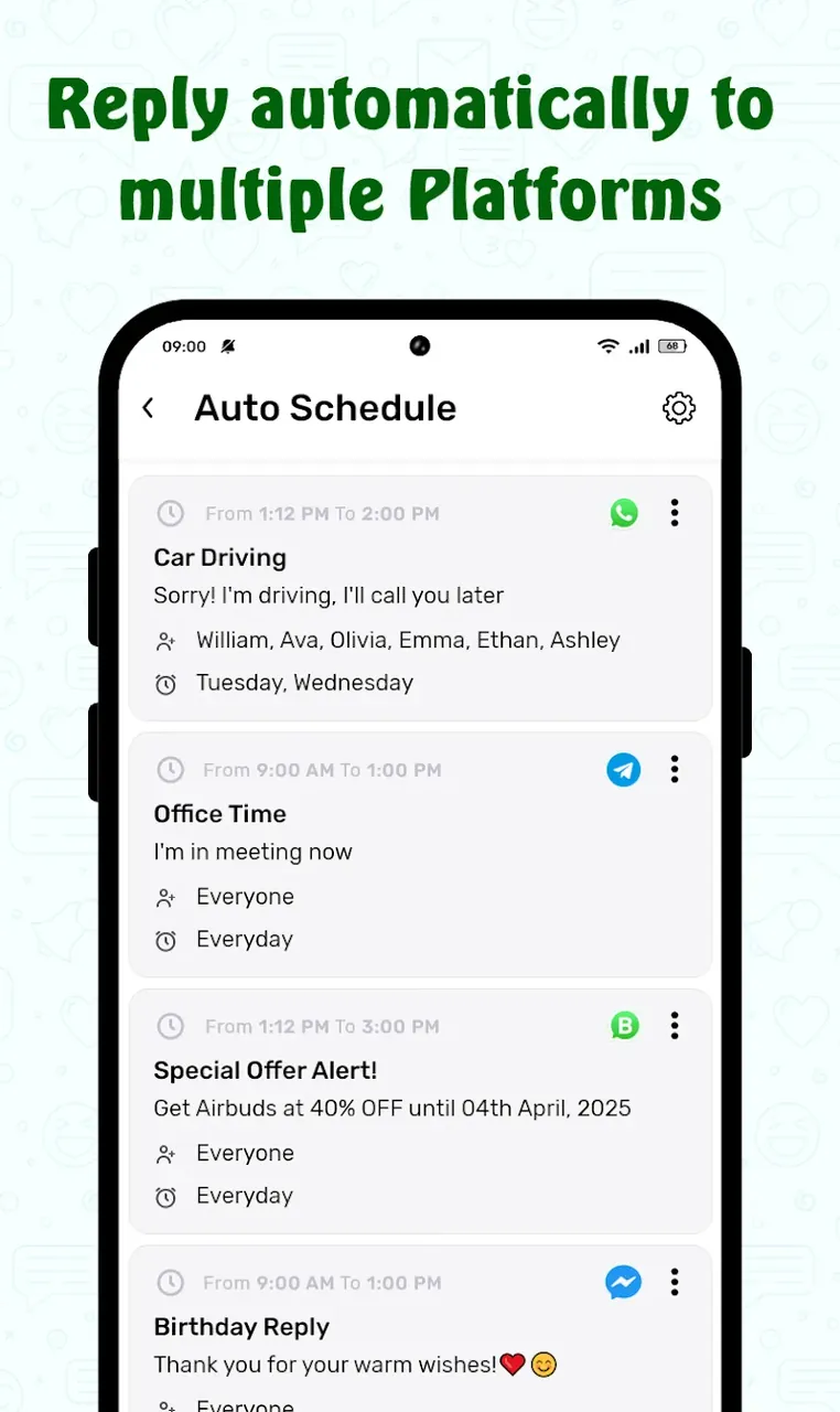 ScheduleUP : Auto Text Reply capture d'écran 4