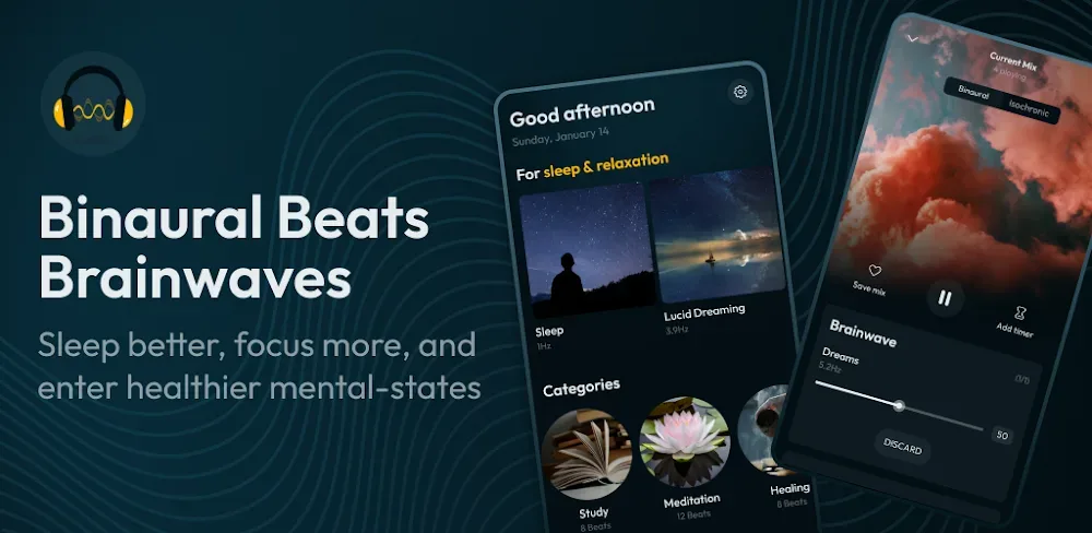 Binaural Beats Brainwaves capture d'écran 1