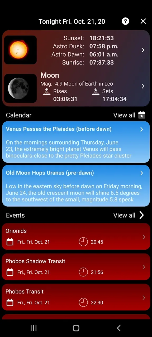 Capture d'écran de l'application SkySafari 7 Pro 3