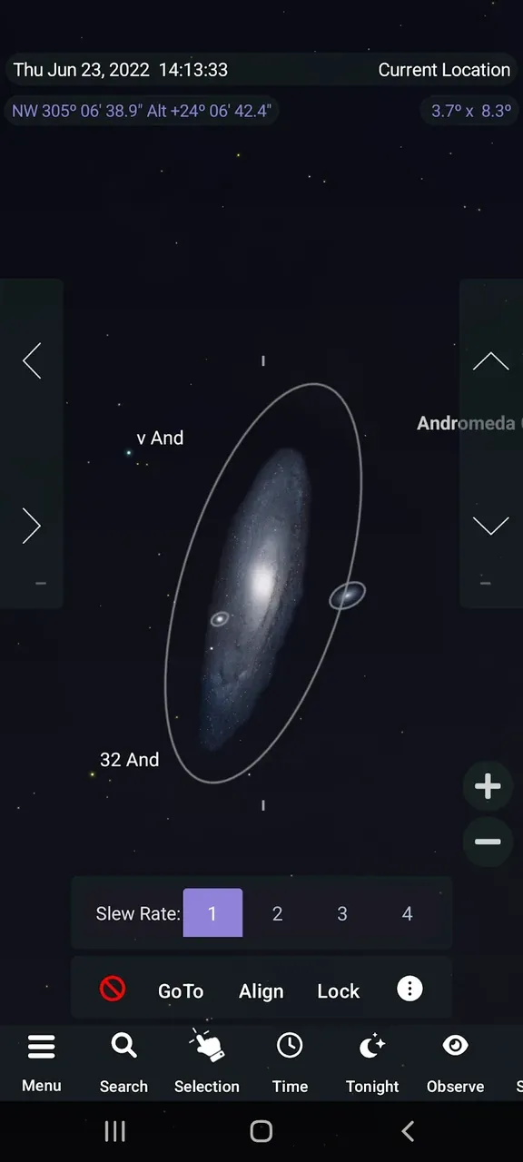 Capture d'écran de l'application SkySafari 7 Pro 6