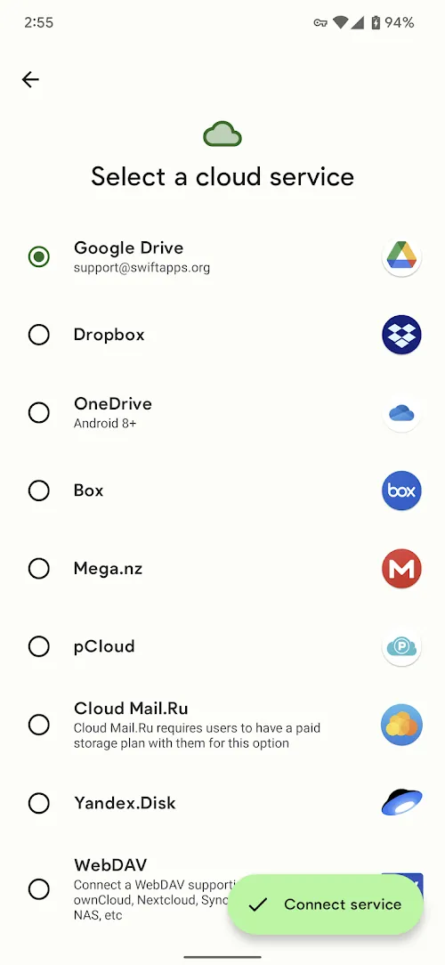 Capture d'écran Swift Backup 3
