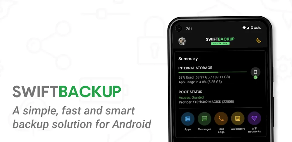Capture d'écran Swift Backup 1