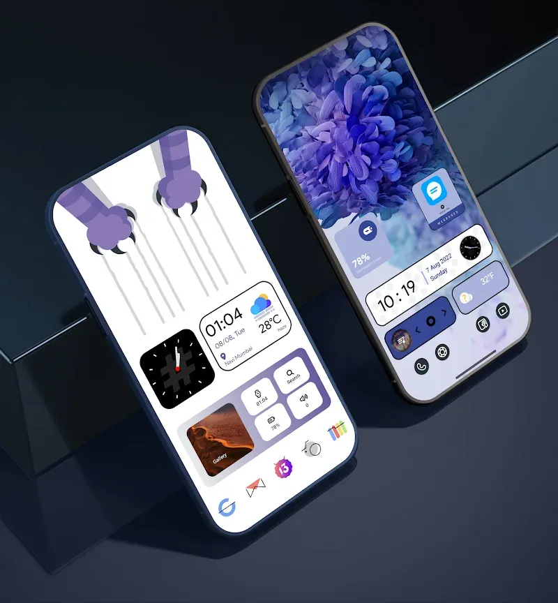 Aperçu de l'interface MiUI 14 KWGT 3