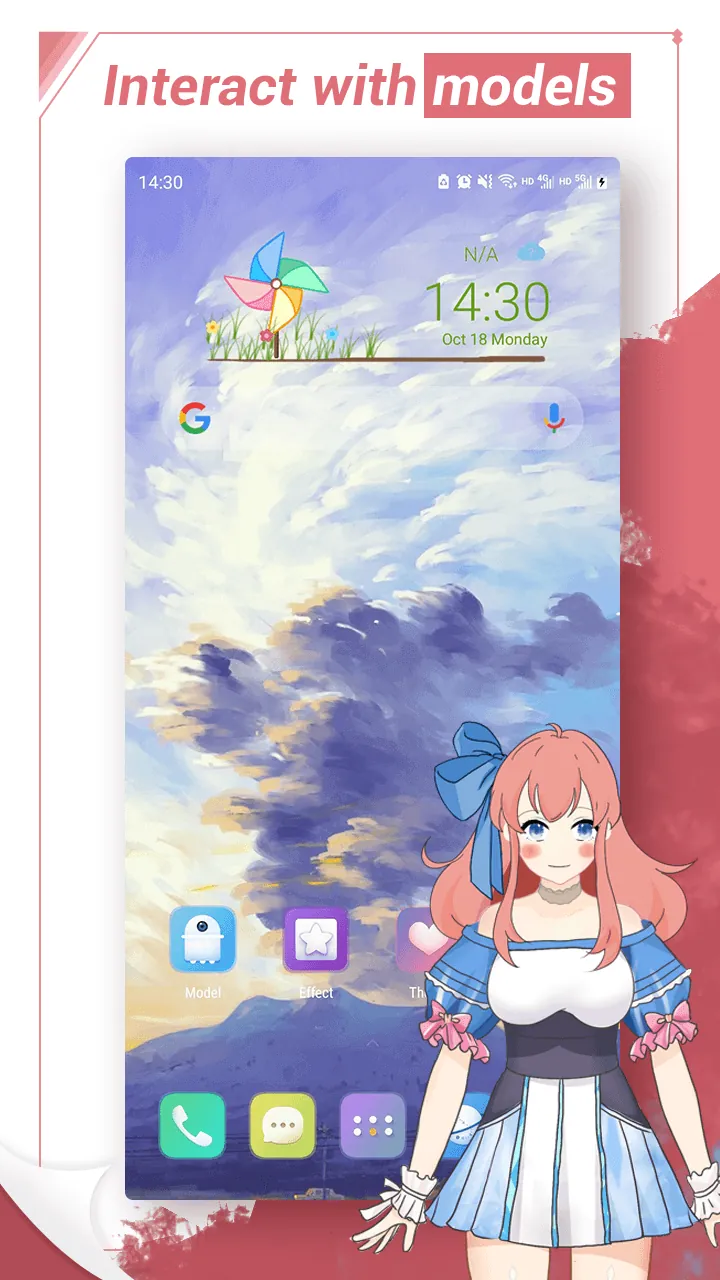 Aperçu de l'écran de l'application Anime Launcher 4