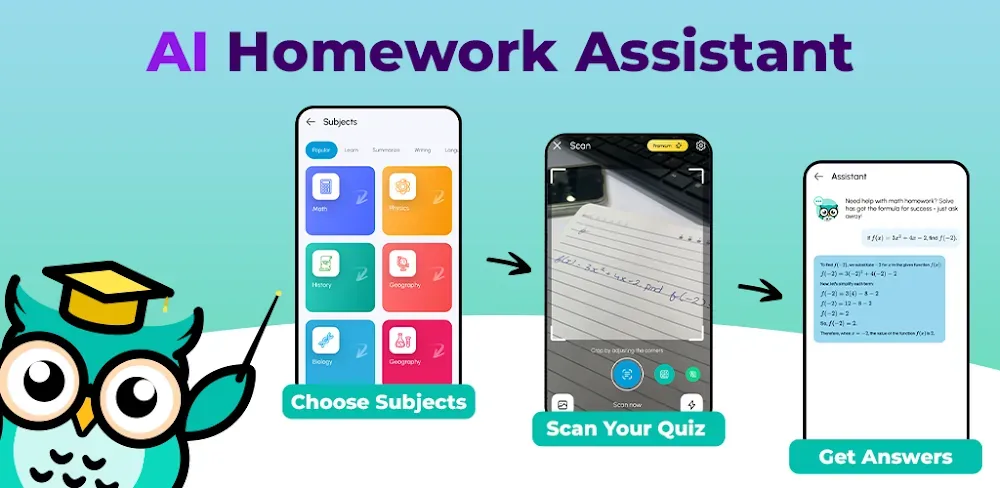 Capture d'écran 1 de Homework Helper AI Math Solver MOD APK