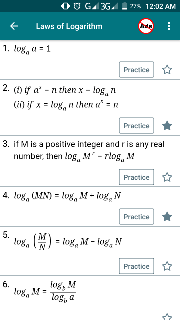 Aperçu 3 de Math Formula with Practice