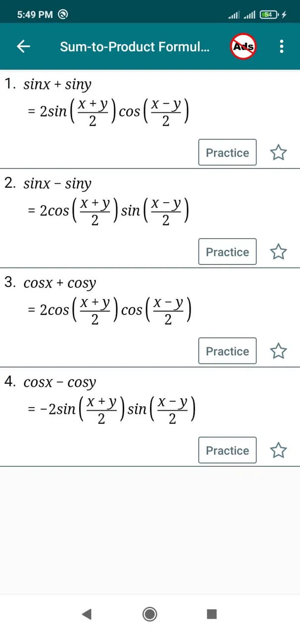 Aperçu 6 de Math Formula with Practice