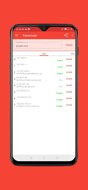 Capture d'écran de l'application PortDroid 5