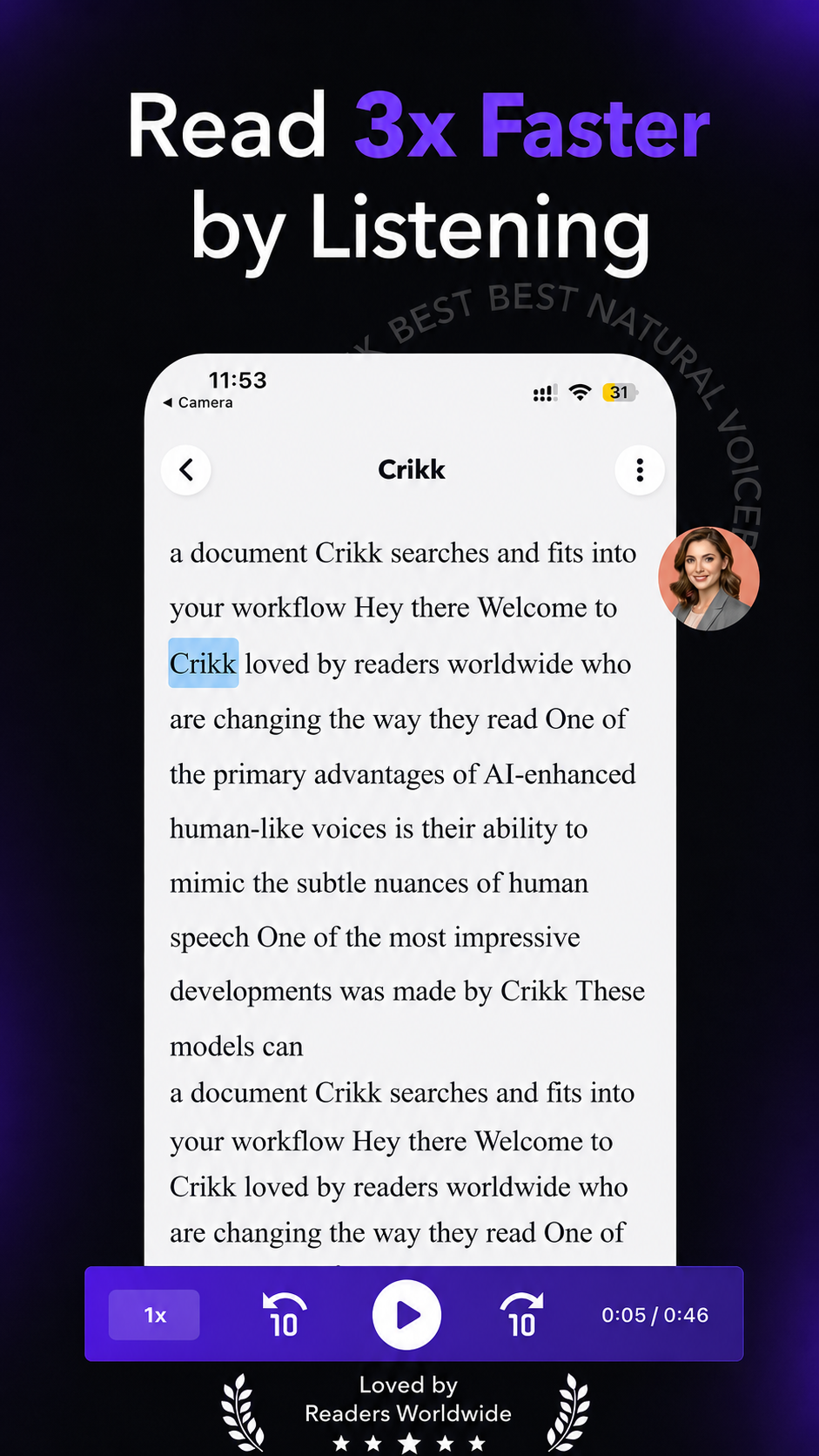 Text to Speech : Capture d'écran Crikk 4
