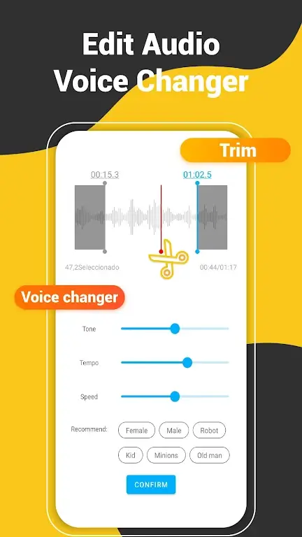 Capture d'écran de l'application Super Recorder 2