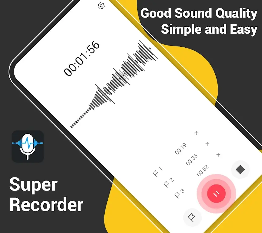 Capture d'écran de l'application Super Recorder 6
