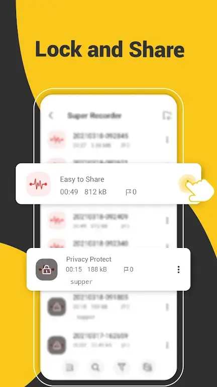 Capture d'écran de l'application Super Recorder 5