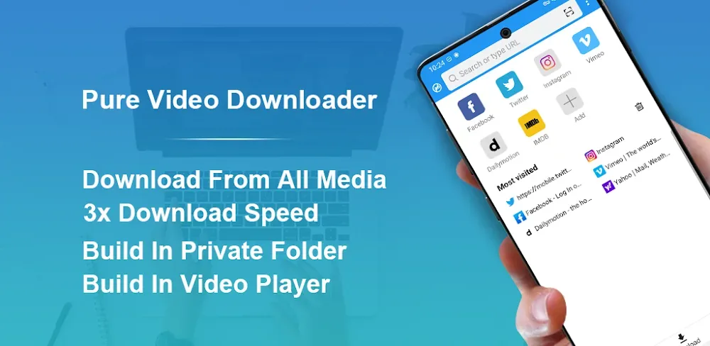 Capture d'écran 1 de Pure Video Downloader