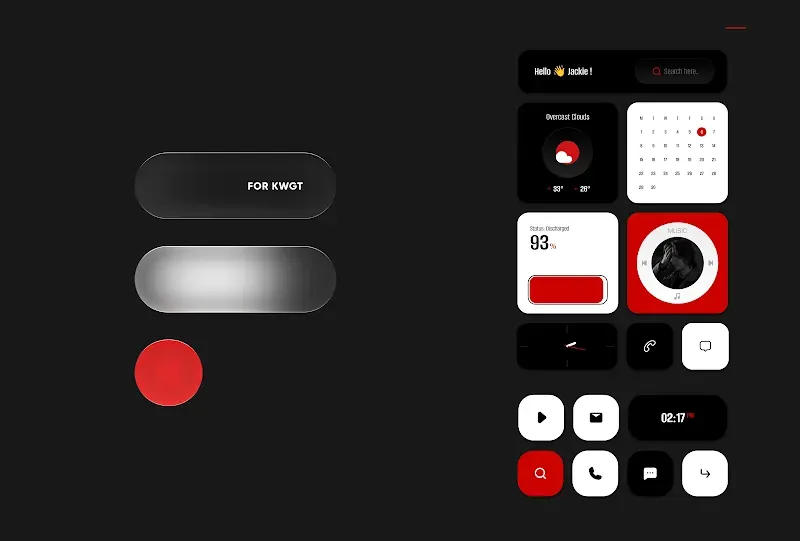 Aperçu du widget Flux for KWGT 2