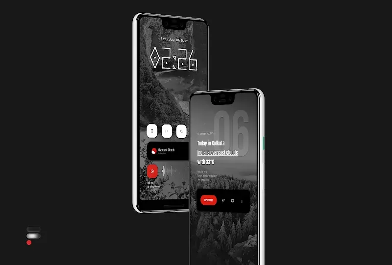 Aperçu du widget Flux for KWGT 5