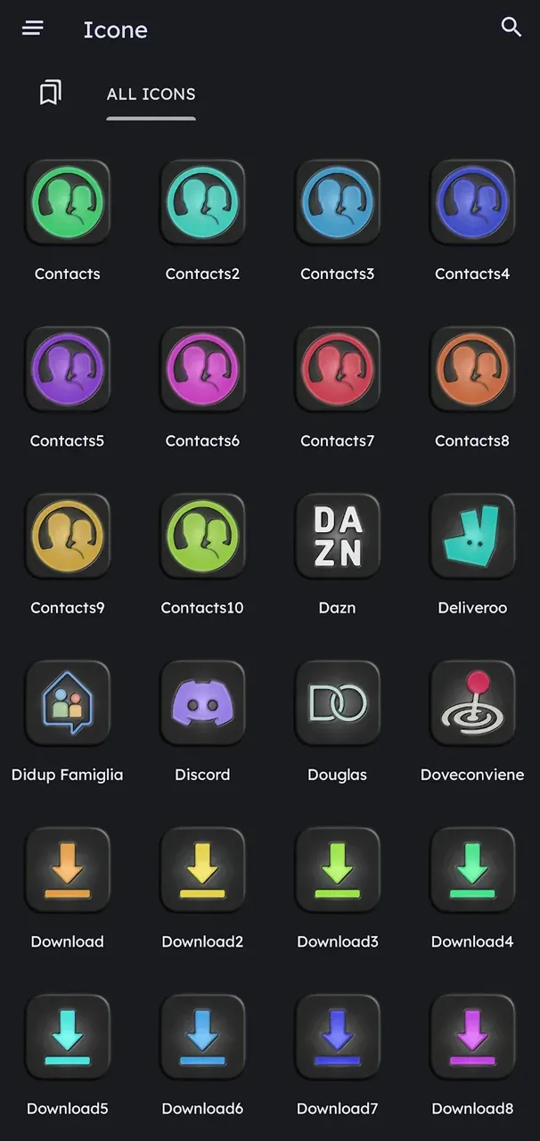 Capture d'écran Glossy Dark - Icon Pack 5