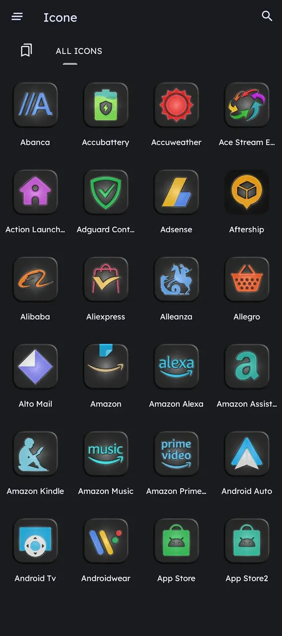 Capture d'écran Glossy Dark - Icon Pack 3