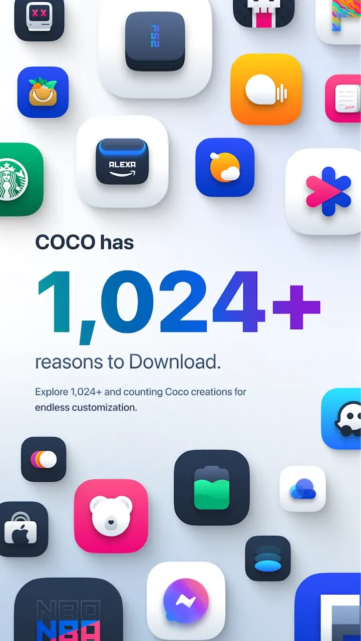 Capture d'écran de prévisualisation Coco Icons Pack 4