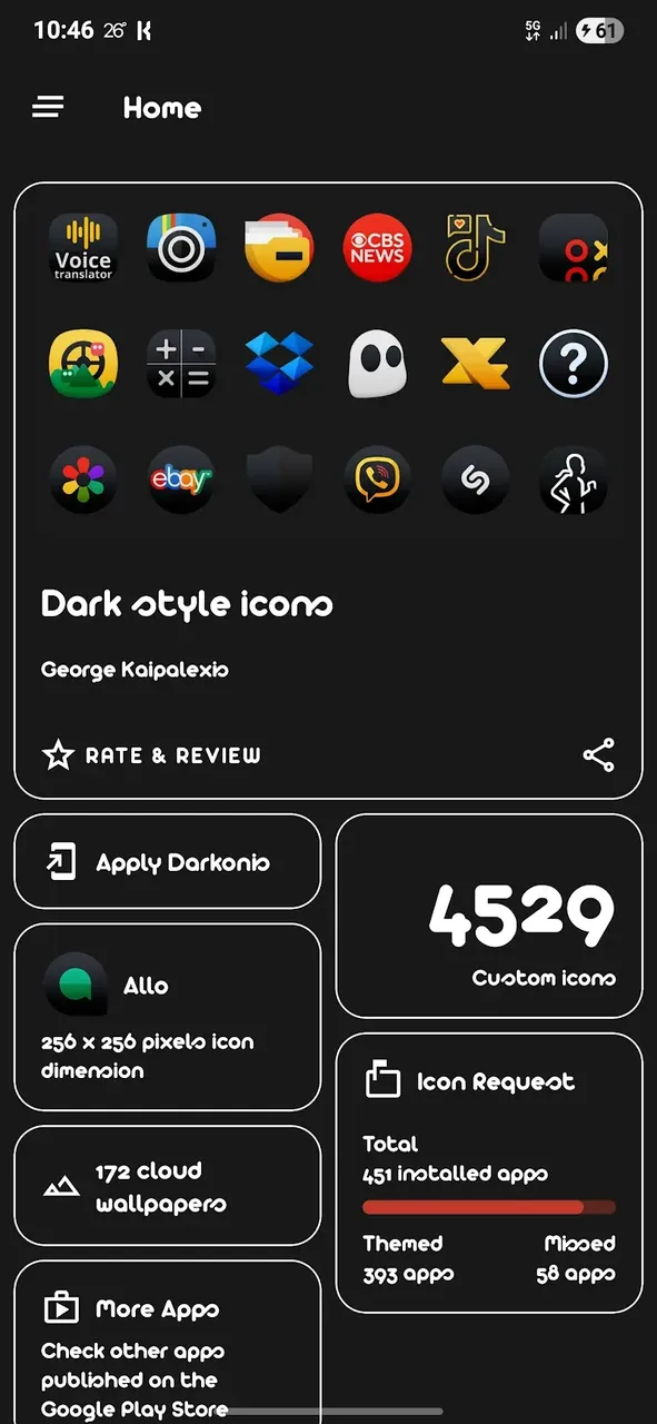 Darkonis - Icon Pack capture d'écran 3