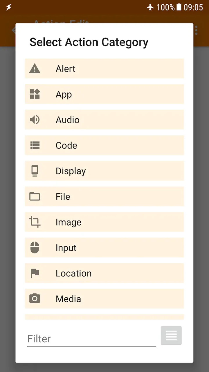 Capture d'écran de l'application Tasker 6