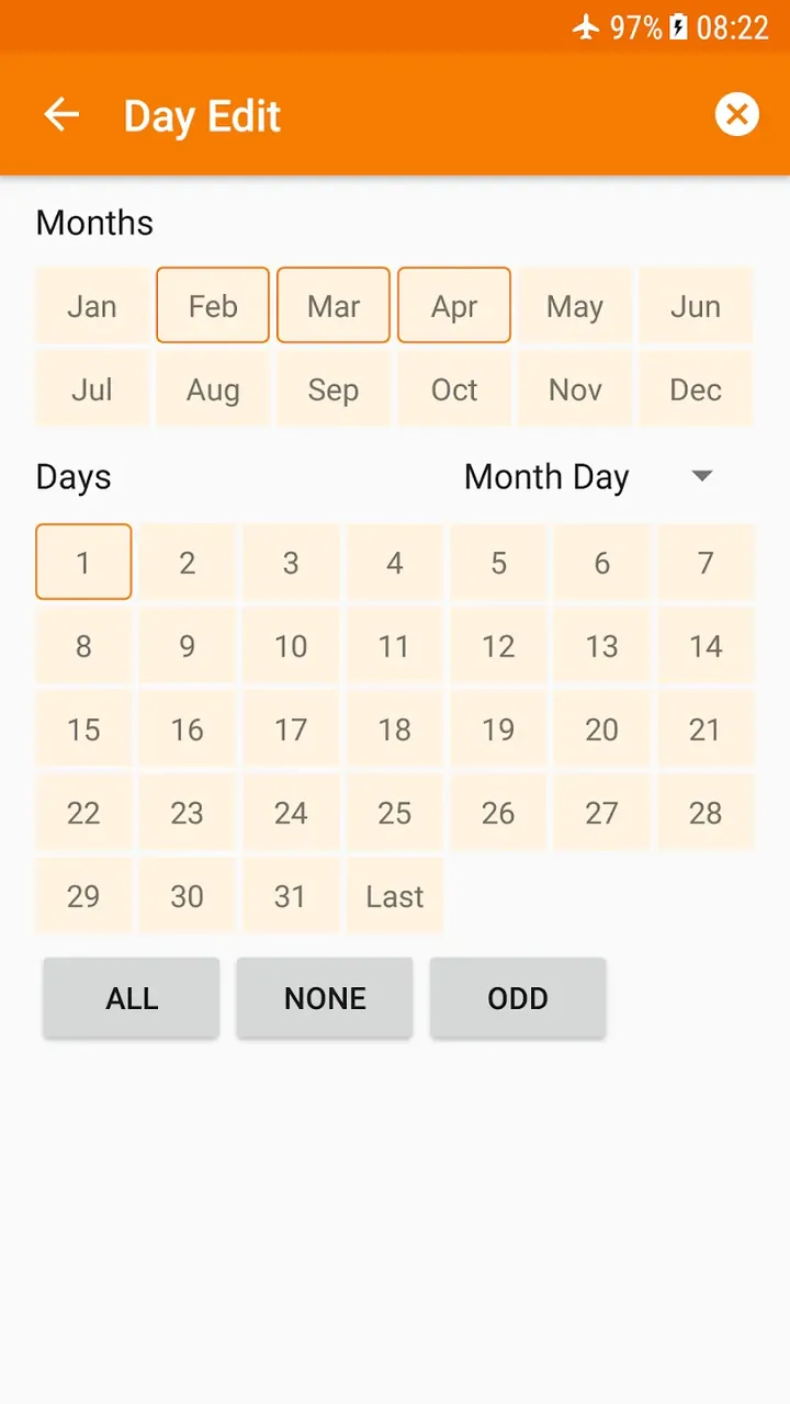 Capture d'écran de l'application Tasker 4