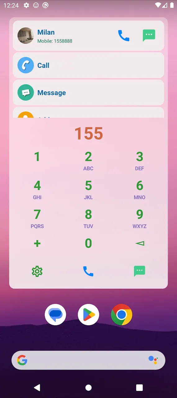 Dialer Widget capture d'écran 3