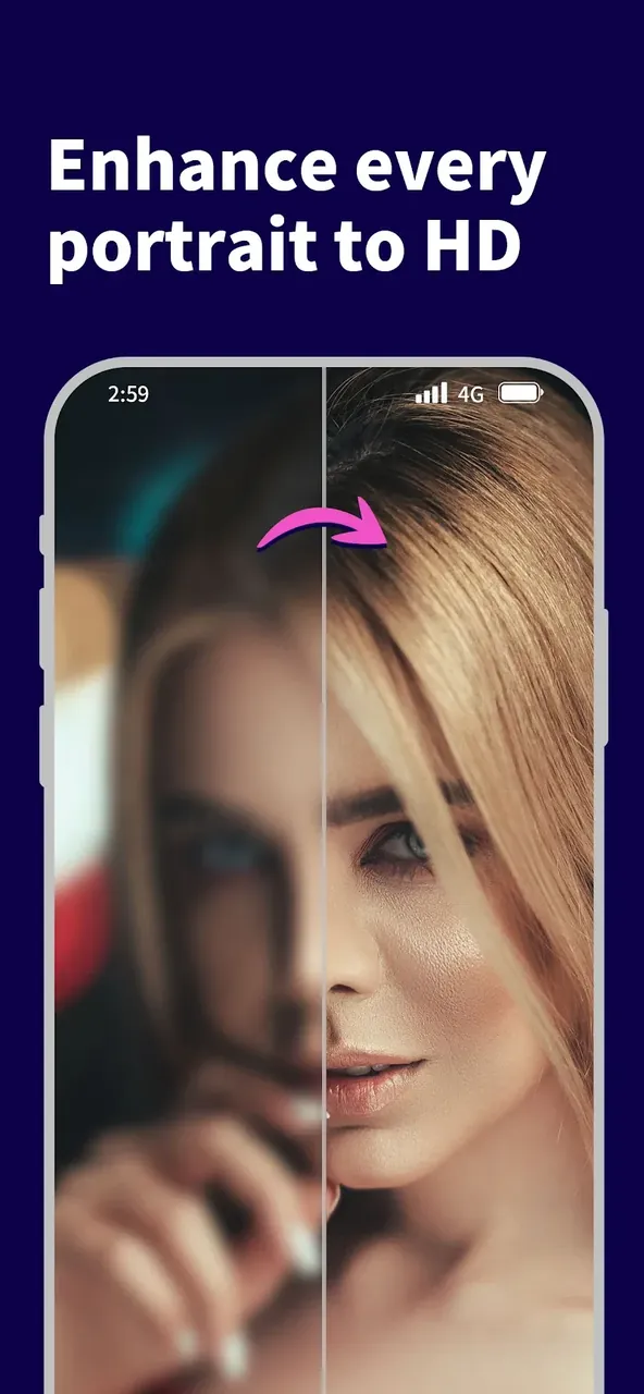 Capture d'écran de l'application Vivid AI Photo Enhancer 3