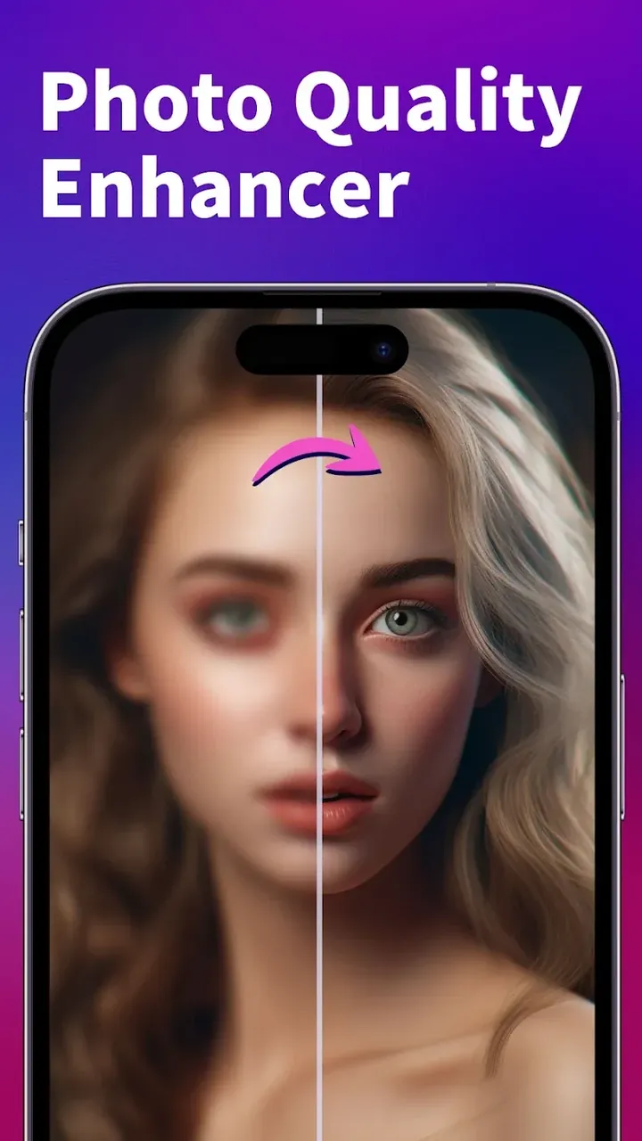 Capture d'écran de l'application Vivid AI Photo Enhancer 2