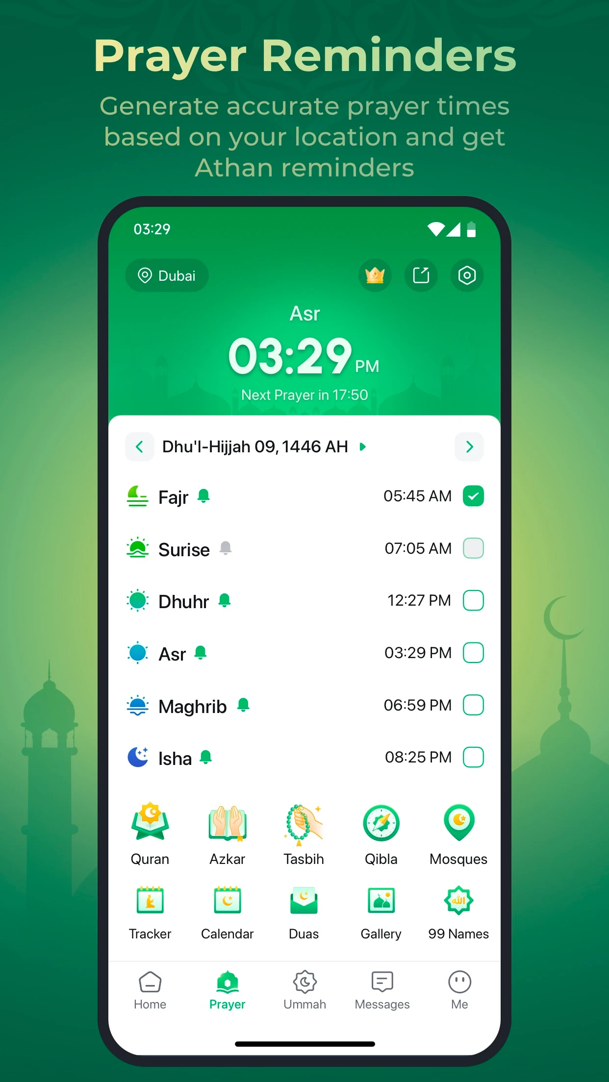Aperçu WeMuslim: Athan, Qibla&Quran 2