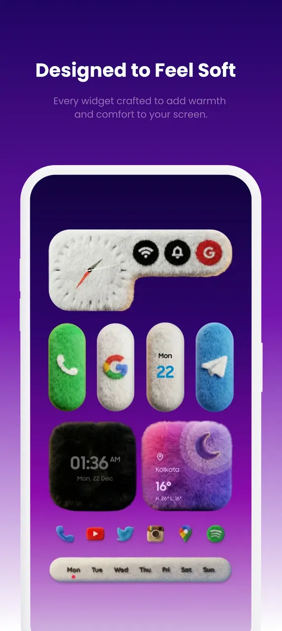 Fluffy Widgets KWGT Capture d'écran 3