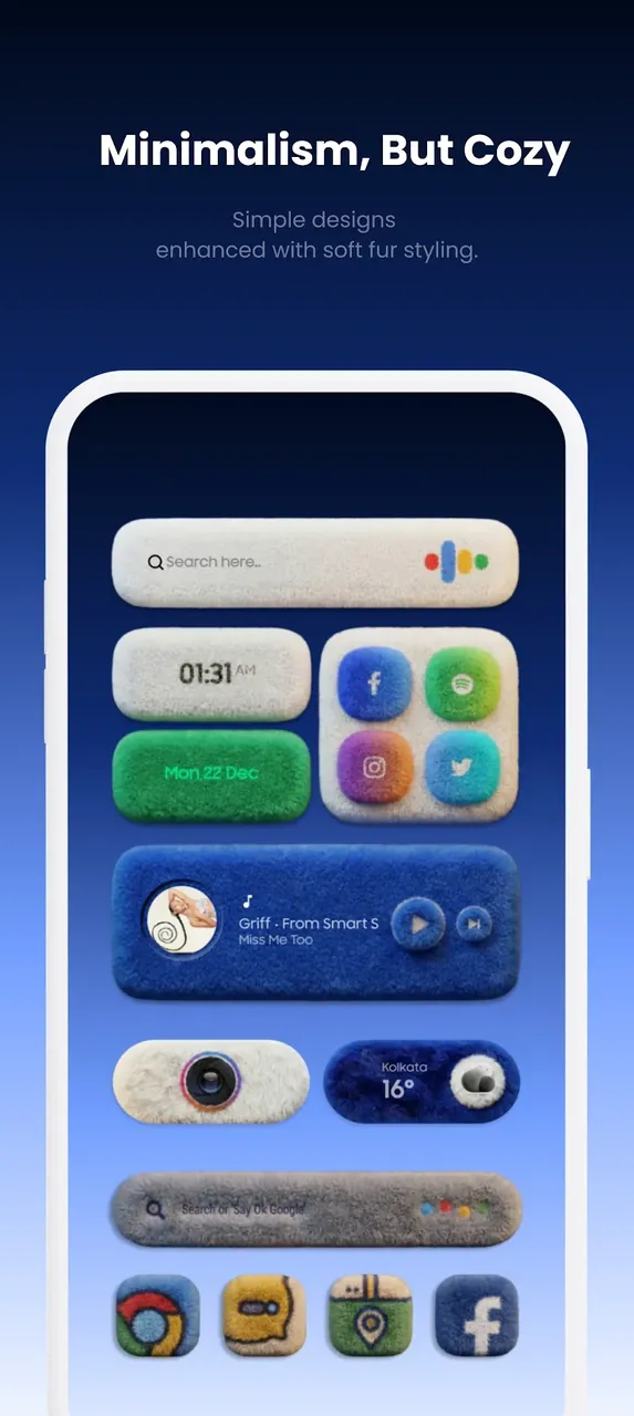 Fluffy Widgets KWGT Capture d'écran 6