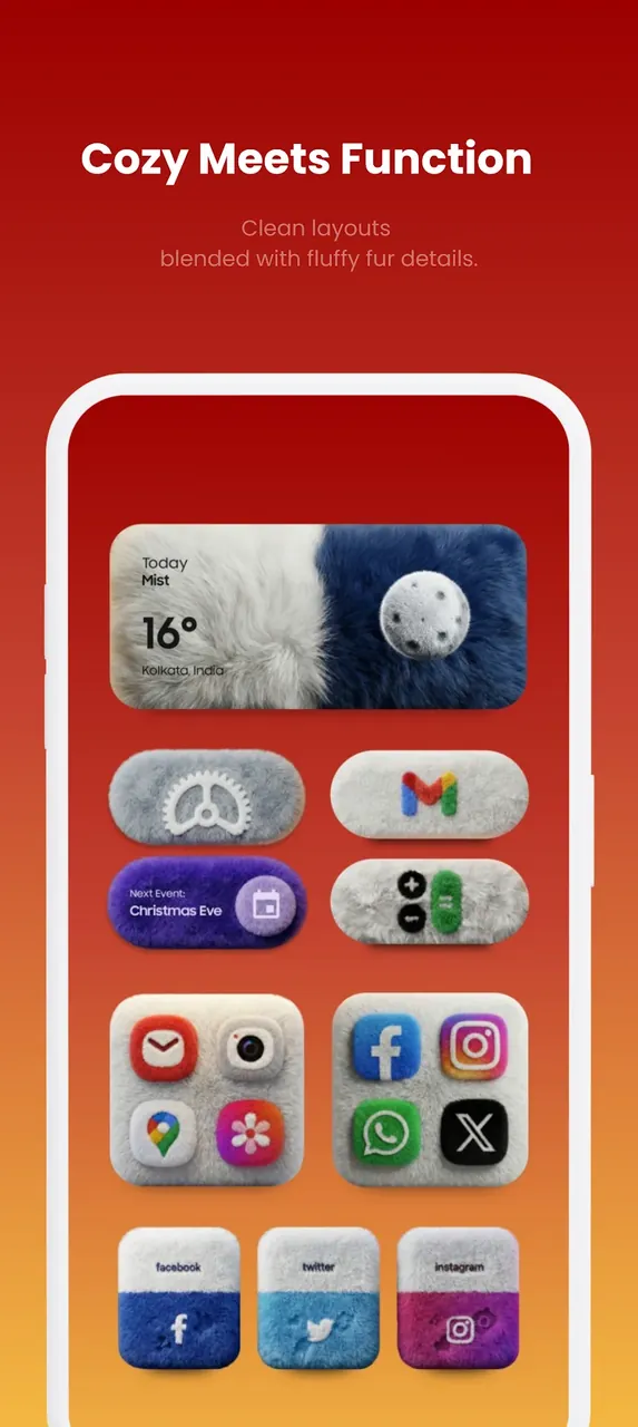 Fluffy Widgets KWGT Capture d'écran 4