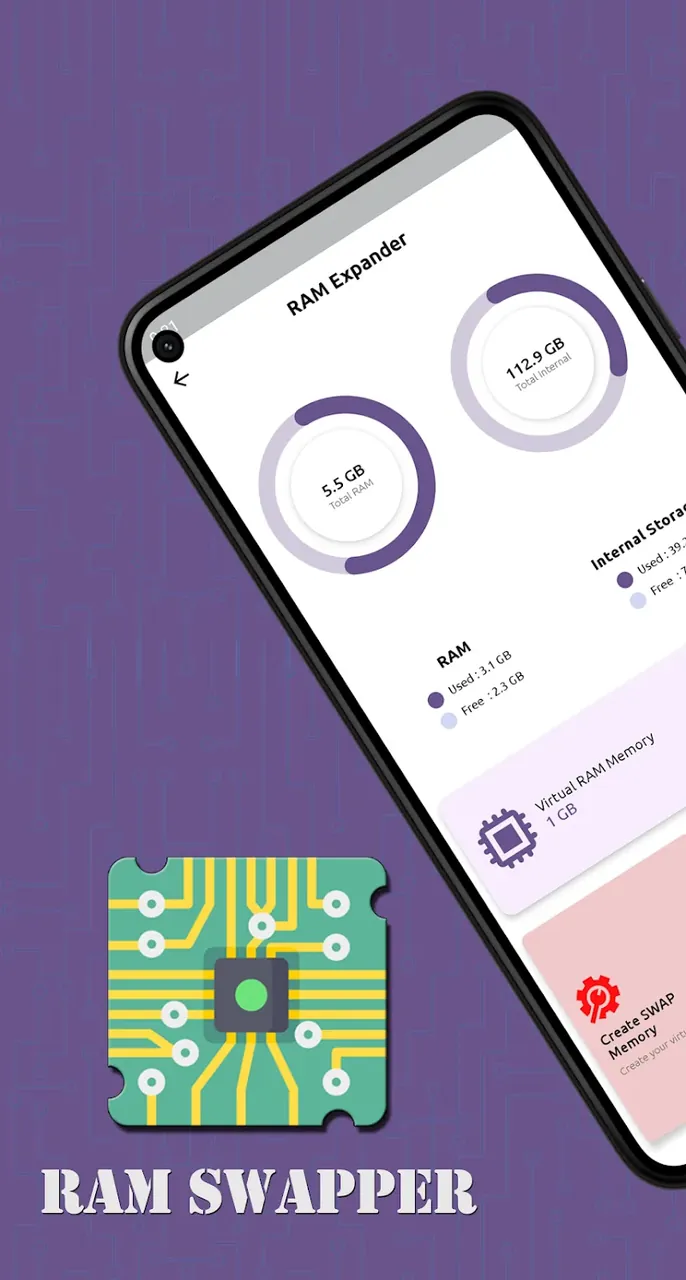 Capture d'écran de l'application RAM Swapper 2