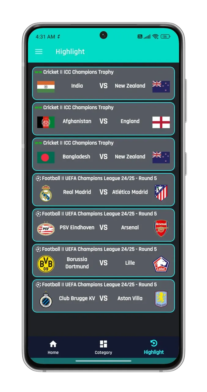 Capture d'écran de prévisualisation de Sportzfy TV 3