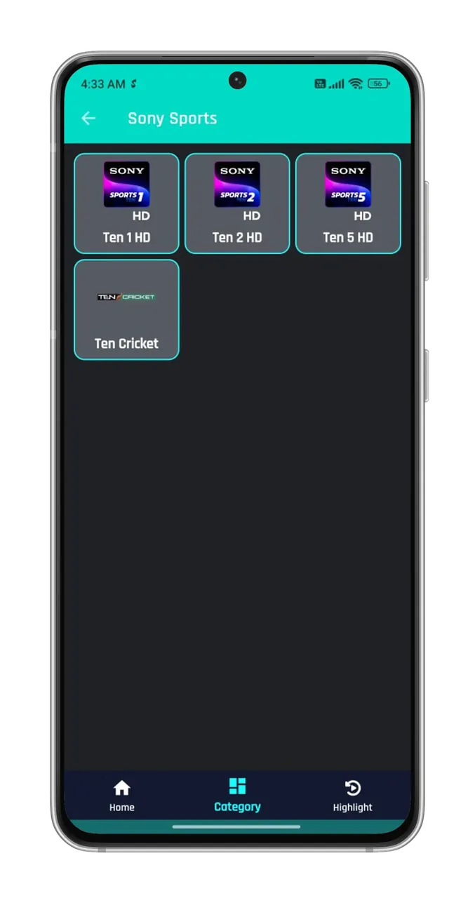 Capture d'écran de prévisualisation de Sportzfy TV 4