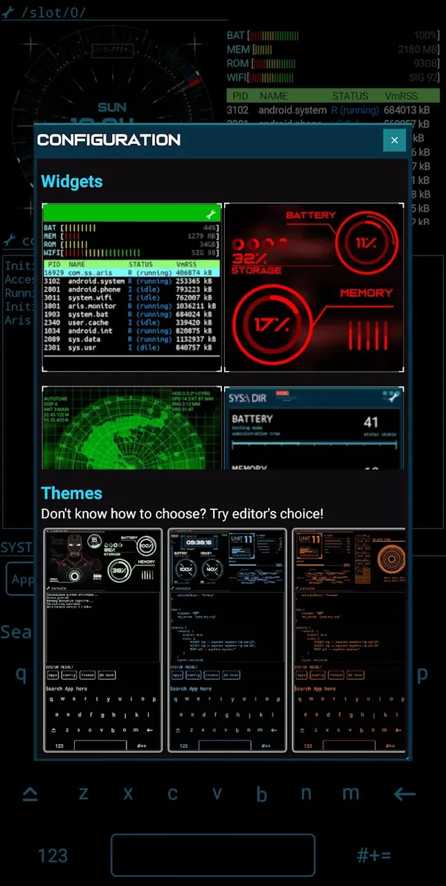Capture d'écran 4 de l'interface de Aris Hacker Launcher