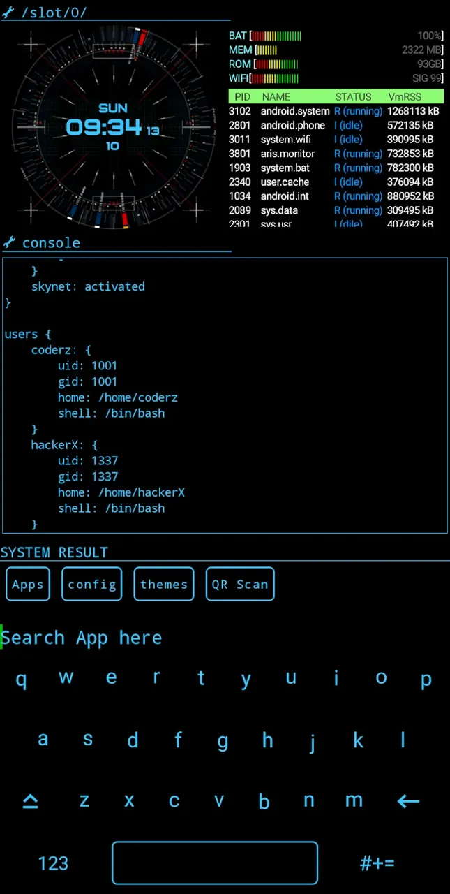 Capture d'écran 6 de l'interface de Aris Hacker Launcher