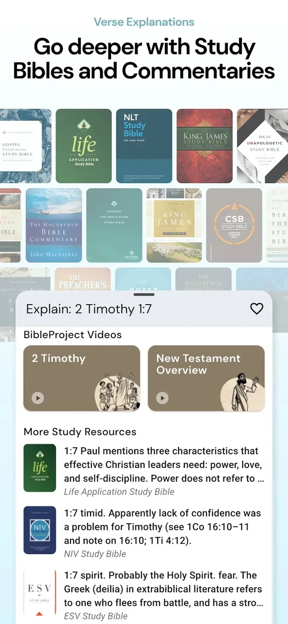 Capture d'écran de l'application Life Bible 3